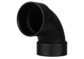 Charlotte ABS 00300 1000 Sanitary Elbow, 3 in Nominal, Hub End Style, SCH 40/STD, ABS, Domestic