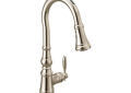 U by Moen™ S73004EVNL Weymouth™ Pulldown Kitchen Faucet, 1.5 gpm Flow Rate, Polished Nickel, 1 Handles, 1 Faucet Holes, Function: Touchless, Import