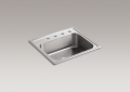 Kohler 3348-4-NA Single-Basin Self-Rimming Kitchen Sink