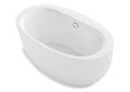 Kohler® 24002-0 Sunstruck® Bathtub With Fluted Shroud and Center Drain, 60 in L x 34 in W, Center Drain, White