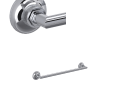 Rohl® MBG1/18APC Graceline Transitional Towel Bar, 18 in L Bar, Brass