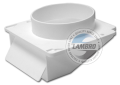 Lambro 143W Under Eave Vent, 4 in Dia x 5-3/4 in L x 3-1/4 in W, Plastic, Domestic