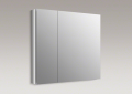 Kohler® 99008-NA Verdera® Double Door Medicine Cabinet, 4-3/4 in OAL x 34 in OAW x 30 in OAH, Anodized Aluminum