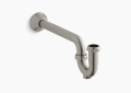 Kohler® 9018-BN Adjustable P-Trap With Long Tubing Outlet, 1-1/4 in Nominal, Brass, Slip Joint Connection