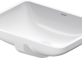DURAVIT 0305490017 030549 Starck 3 Vanity Basin, Rectangle Shape, 7-1/8 in H x 14-3/8 in W x 20-7/8 in L, Undermount Mounting, Ceramic, White, Import