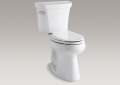 Kohler® 3889-0 2-Piece Toilet, Highline® Comfort Height®, Elongated Bowl, 16-1/2 in H Rim, 10 in Rough-In, 1.28 gpf, White