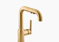 Kohler K-7506-2MB Purist(R) Pull-Out Kitchen Sink Faucet with Three-Function Sprayhead - Vibrant Brushed Moderne Brass