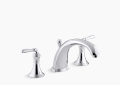 Kohler T387-4-CP Deck-Mount Bath Faucet Trim, Lever Handles