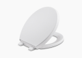 Kohler® 4009-0 Reveal® Toilet Seat With Lid and Grip-Tight Bumper, Round Bowl, Closed Front, Polypropylene, White, Quick Release Hinge