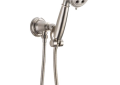 Brizo® 88861-NK Rook™ Hand Shower, 3-Function Shower Head, 2 gpm Flow Rate, 60 to 82 in L Hose, 1/2-14 NPSM Connection, Luxe Nickel, Import