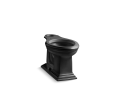 Kohler® 4380-7 Memoirs® Toilet Bowl, Black, Elongated Shape, 12 in Rough-In, 2-1/8 in Trapway