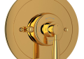 Rohl U.5885LSULB Holborn Thermostatic Trim Plate without Volume Control - Unlacquered Brass