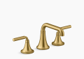 Kohler K-27416-4-2MB Tone(TM) Widespread Bathroom Sink Faucet, 1.2 GPM - Vibrant Brushed Moderne Brass
