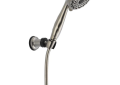 DELTA® 59716-SS Wall Mount Hand Shower, 3-13/16 in Dia 7-Function Shower Head, 2 gpm Flow Rate, 82 in L Hose, Stainless Steel, Import