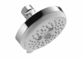 Hansgrohe 04071000 Croma E 100 3-Jet Shower Head, Number of Spray Type: 3, Full/Pulsating Massage/Intense Turbo Spray, 2.5 gpm Max Flow, Wall Mount, Import
