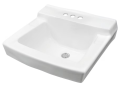 Gerber(R) G0012384 Hayes(TM) 4" Centers Wall Hung Bathroom Sink - White