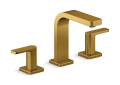 Kohler® 23484-4N-2MB Parallel™ Bathroom Sink Faucet, 0.5 gpm Flow Rate, 5-1/4 in H Spout, 8 to 16 in Center, Vibrant® Brushed Moderne Brass, 2 Handles, Touch-Activated Drain
