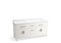 Kohler® 40642-BD1-0 Kresla™ Vanity Cabinet with Sink and Top, 39-11/16 in OAH x 72 in OAW x 22-7/16 in OAD