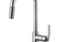 Brizo® 63054LF-PC Litze™ Pull-Down Kitchen Faucet, 1.8 gpm Flow Rate, Polished Chrome, 1 Handles, 1 Faucet Holes, Function: Traditional