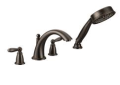 Moen® T924ORB T924 Brantford™ Widespread Tub Faucet, 10 in Center, Oil Rubbed Bronze, 2 Handles, Function: Traditional, Yes, Domestic