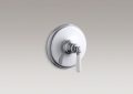 Kohler T10593-4P-CP Thermostatic Trim, White Ceramic Lever Handle