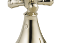 Delta H295PN Metal Cross Handle Set - Deck Mount Bathroom & Bidet - Polished Nickel