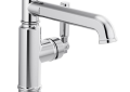Brizo® 65076LF-PC Invari™ Lavatory Faucet, Commercial/Residential, 1.5 gpm Flow Rate, 4-3/4 in H Spout, 1 Handles, 1 Faucet Holes, Polished Chrome, Function: Traditional