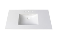 Fairmont Designs TC-4322W8 43 inch Ceramic Vanity Top Widespread Bathroom Sink - White