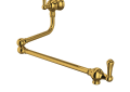 ROHL U.4799LS-ULB-2 Wall Mount Swing Arm Pot Filler - Unlacquered Brass