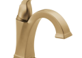 DELTA® 551-CZ-DST Dryden™ Centerset Lavatory Faucet, Commercial, 1.2 gpm Flow Rate, 3-7/8 in H Spout, 1 Handles, Pop-Up Drain, 1/3 Faucet Holes, Champagne Bronze, Function: Traditional