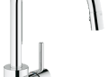 GROHE 32665001 Concetto® Kitchen Faucet, 1.75 gpm Flow Rate, 360 deg Swivel Spout, Polished Chrome, 1 Handle, 1 Faucet Hole, Import