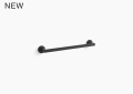 Kohler® 78372-BL Components™ Single Towel Bar, 18 in L Bar, 2-3/8 in OAH x 3 in OAD, Metal