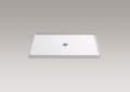 Kohler® 1935-0 Ballast™ Shower Base, White, Center Drain, 48 in L x 36 in W x 1-5/8 in D
