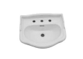 Barclay B/3-854WH Stanford™ 600 Lavatory Basin Only, Rectangle Shape, 4 in Faucet Hole Spacing, 23-5/8 in W x 17-7/8 in D, Wall Mount, Vitreous China, White, Import