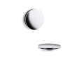 Kohler® T37395-CP Contemporary Style Push Button Bath Cable Drain Trim, For Use With PureFlo™ Rough Drain, Metal