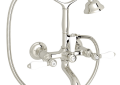 ROHL A1401LPPN Exposed Wall Mount Tub Filler with Handshower - Polished Nickel