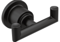 Moen® YB0803BL Arris™ Robe Hook, 2 Hooks, 2.05 in OAH x 3.56 in OAW x 2.51 in OAD, Zinc, Import