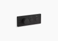 Kohler K-26346-9-BL Anthem(TM) Two-Outlet Recessed Mechanical Thermostatic Valve Control - Matte Black