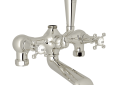 Perrin & Rowe U.3019X-PN Georgian Era Bathtub Tub Filler, 19 gpm Flow Rate, 8 in Center, Polished Nickel, 3 Handles, Import