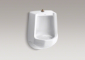 Kohler® 4989-T-0 Freshman™ Siphon Jet Urinal With Top Spud, 1 gpf Flush Rate, Top Spud, Wall Mount, White