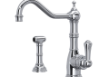 Rohl U.4746APC-2 Perrin & Rowe Single Handle Kitchen Faucet with Side Spray - Polished Chrome