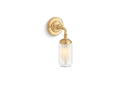 Kohler® 72584-2GL Light Sconce, (1) Lamp, Brushed Moderne Brass Housing