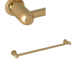 Rohl U.6441ULB Holborn Wall Mount 24" Single Towel Bar - Unlacquered Brass