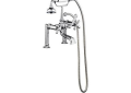 Barclay 4601-MC-CP Clawfoot Tub Filler, 3.7 gpm Flow Rate, 7 in Center, Polished Chrome, 3 Handles, Import