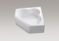 Kohler 1160-GLA-0 5' Corner BubbleMassage(TM) Bath with Integral Apron