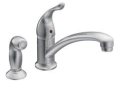Moen® 7437 Kitchen Faucet, Chateau®, 1.5 gpm Flow Rate, Swivel Spout, Polished Chrome, 1 Handle, Domestic