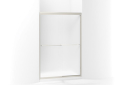Sterling® 5475-48N-G03 5400 Sliding Shower Door With CleanCoat® Technology, Finesse®, Frameless Frame, Tempered Glass, Nickel Frame with Frosted Glass Texture, 1/4 in THK Glass, 65-13/16 in H Opening, 42-5/8 to 47-5/8 in W Opening