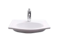 Barclay 4-9010WH 4-9010 Carlisle Basin, Oval Shape, 20-3/8 in W x 14-1/2 in D x 5-1/2 in H, Wall Mounting, Vitreous China, White, Import