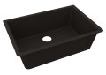 Elkay® ELXRU13322DN0 ELXRU13322 Quartz Classic® Traditional Kitchen Sink, Obsidian, Rectangular Shape, 30.246 in L x 16.301 in W Bowl x 9.447 in D Bowl, 9-7/16 in H x 18-7/16 in W x 33 in L, Undermount Mounting