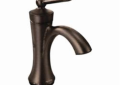 Moen® 4500ORB Wynford™ Bathroom Faucet, 1.5 gpm Flow Rate, 5 in H Spout, 1 Handles, Pop-Up Drain, 1 Faucet Holes, Oil Rubbed Bronze, Function: Traditional